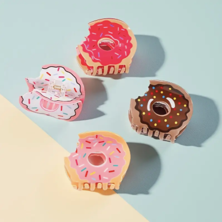Donuts Claw Hair Clips