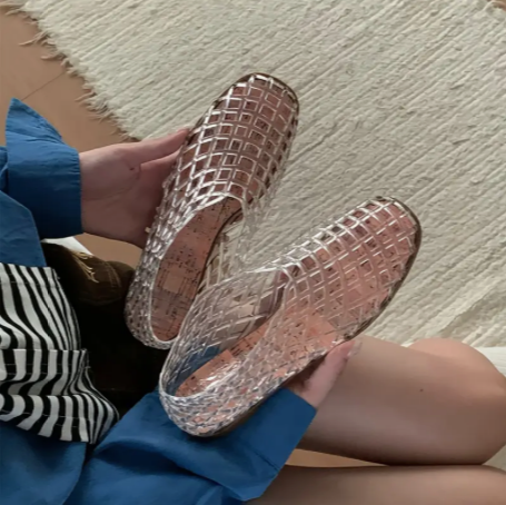 White Transparent Gel Sandals