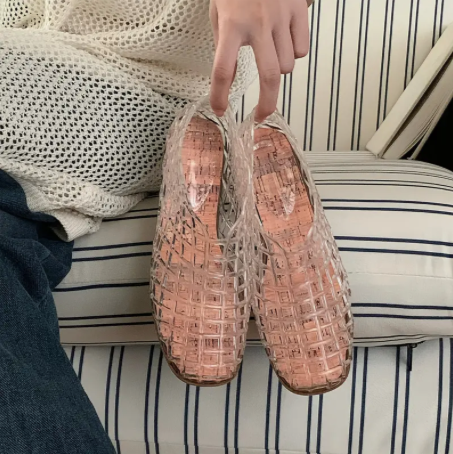 White Transparent Gel Sandals