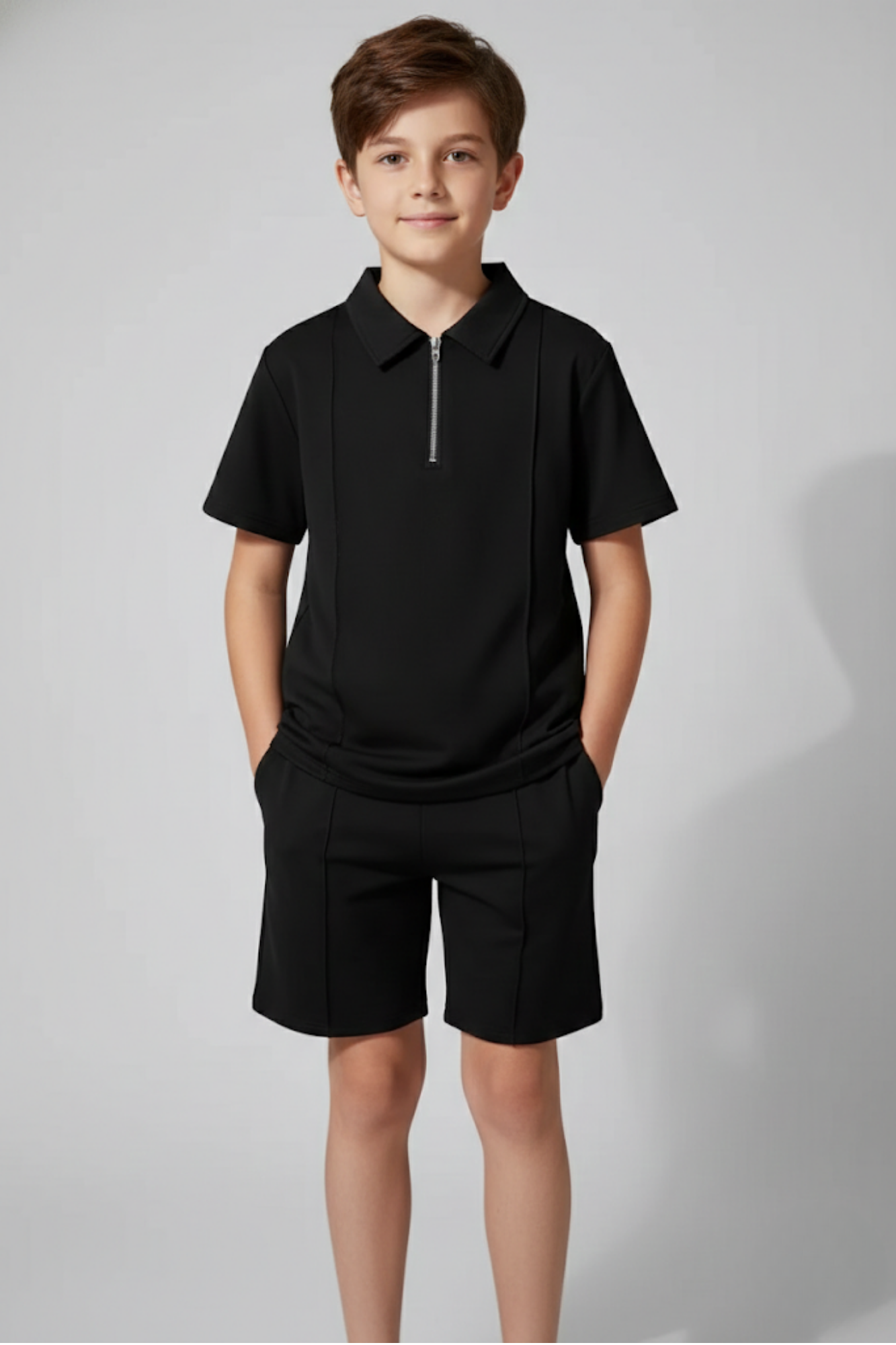 Black T-Shirt & Shorts Set