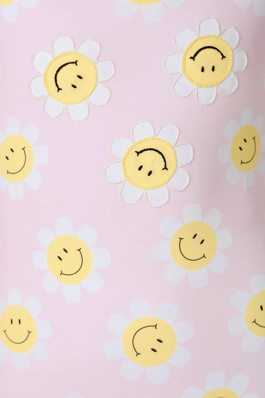 Happy Daisy One Piece Baby Pink