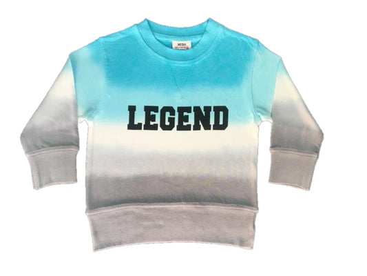 Sweater Legend Gradient Crew Turquoise