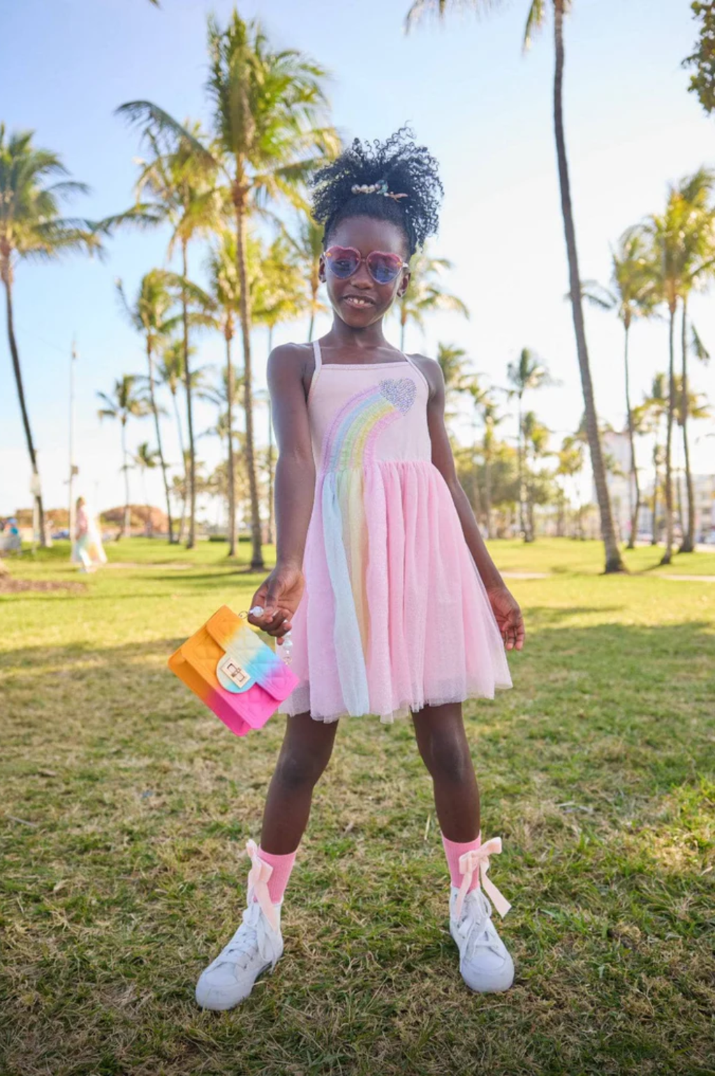 Heart Rainbow Tulle Dress