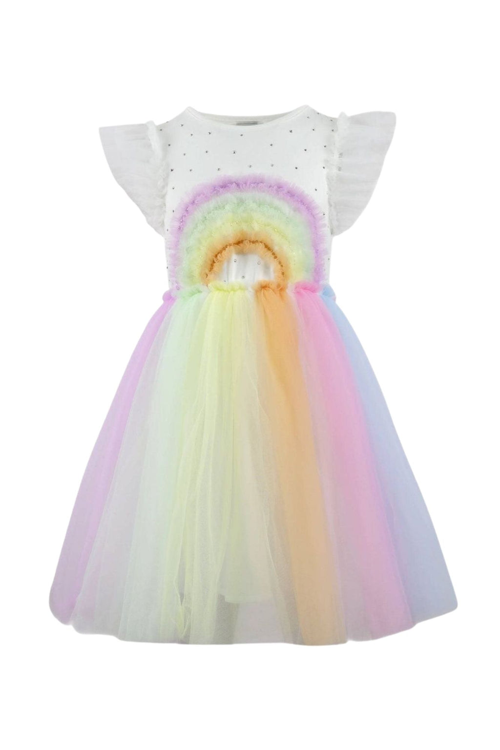 Crystal Rainbow Tulle Dress