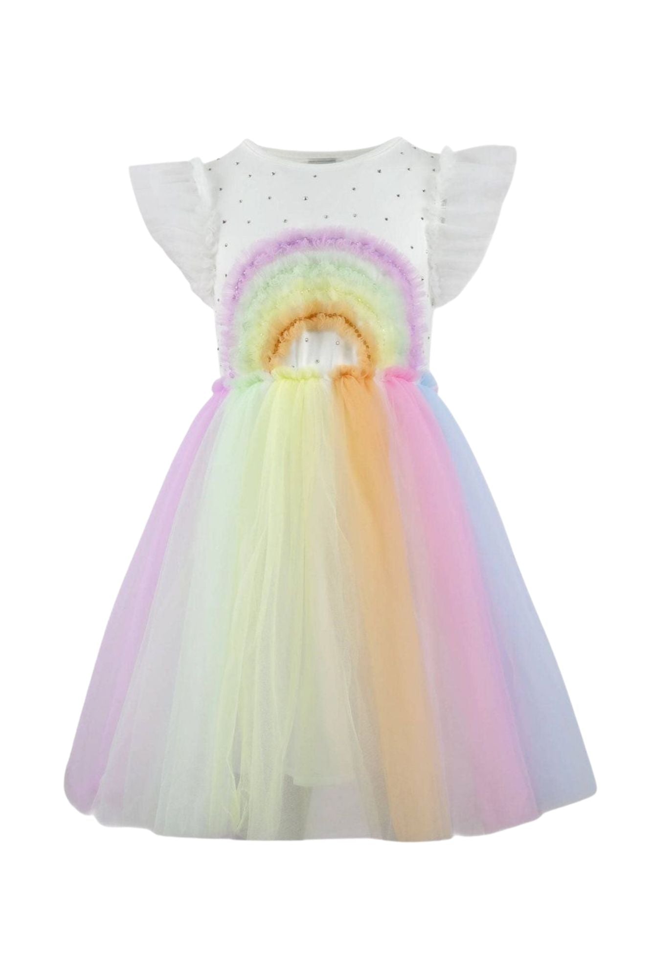 Crystal Rainbow Tulle Dress