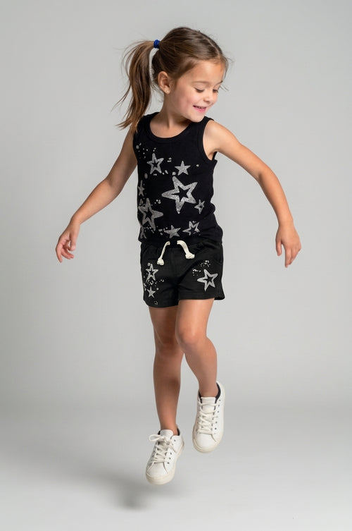 Black Set Metallic Stars
