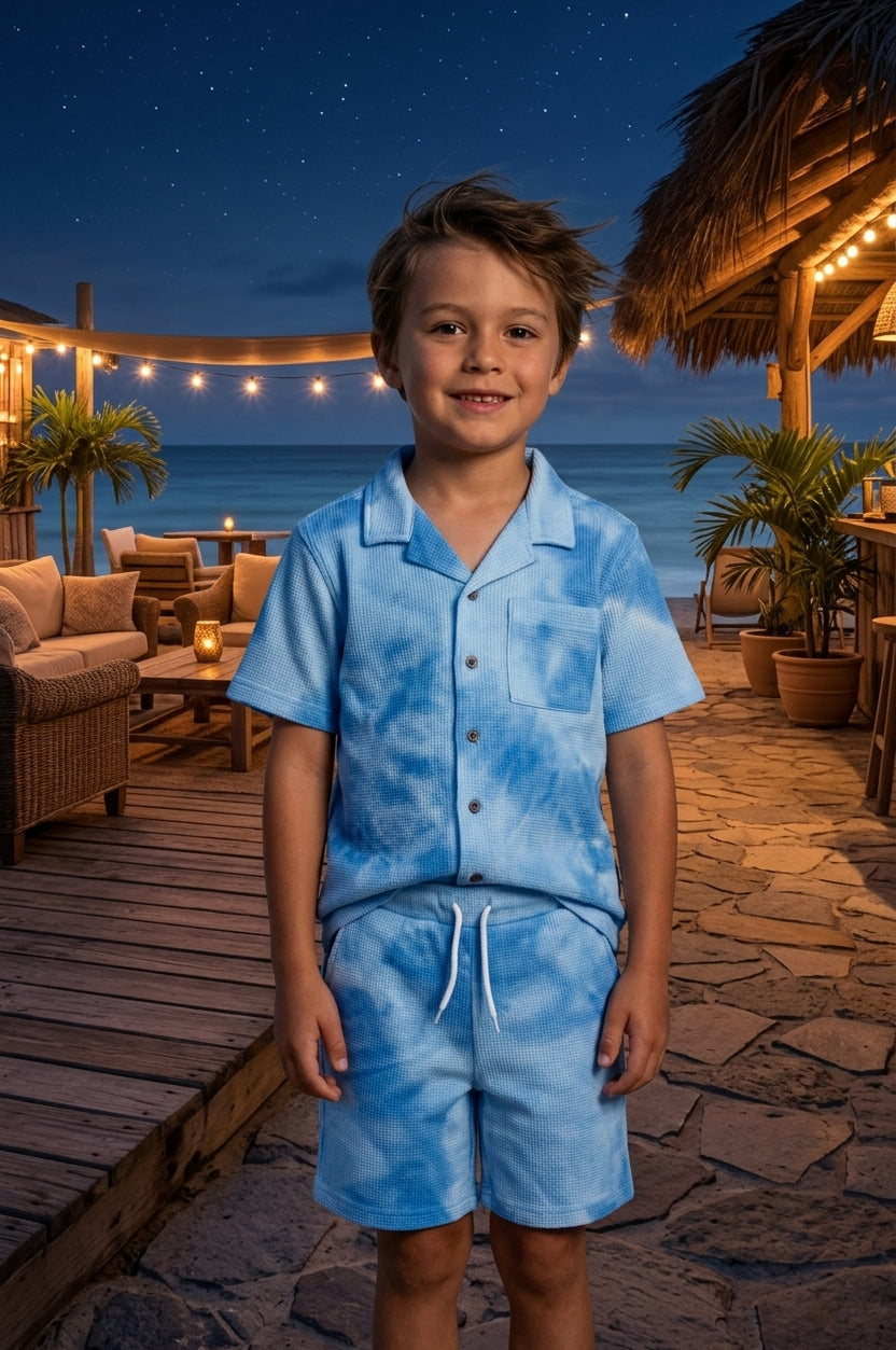 Resort Blue Tie Dye Set