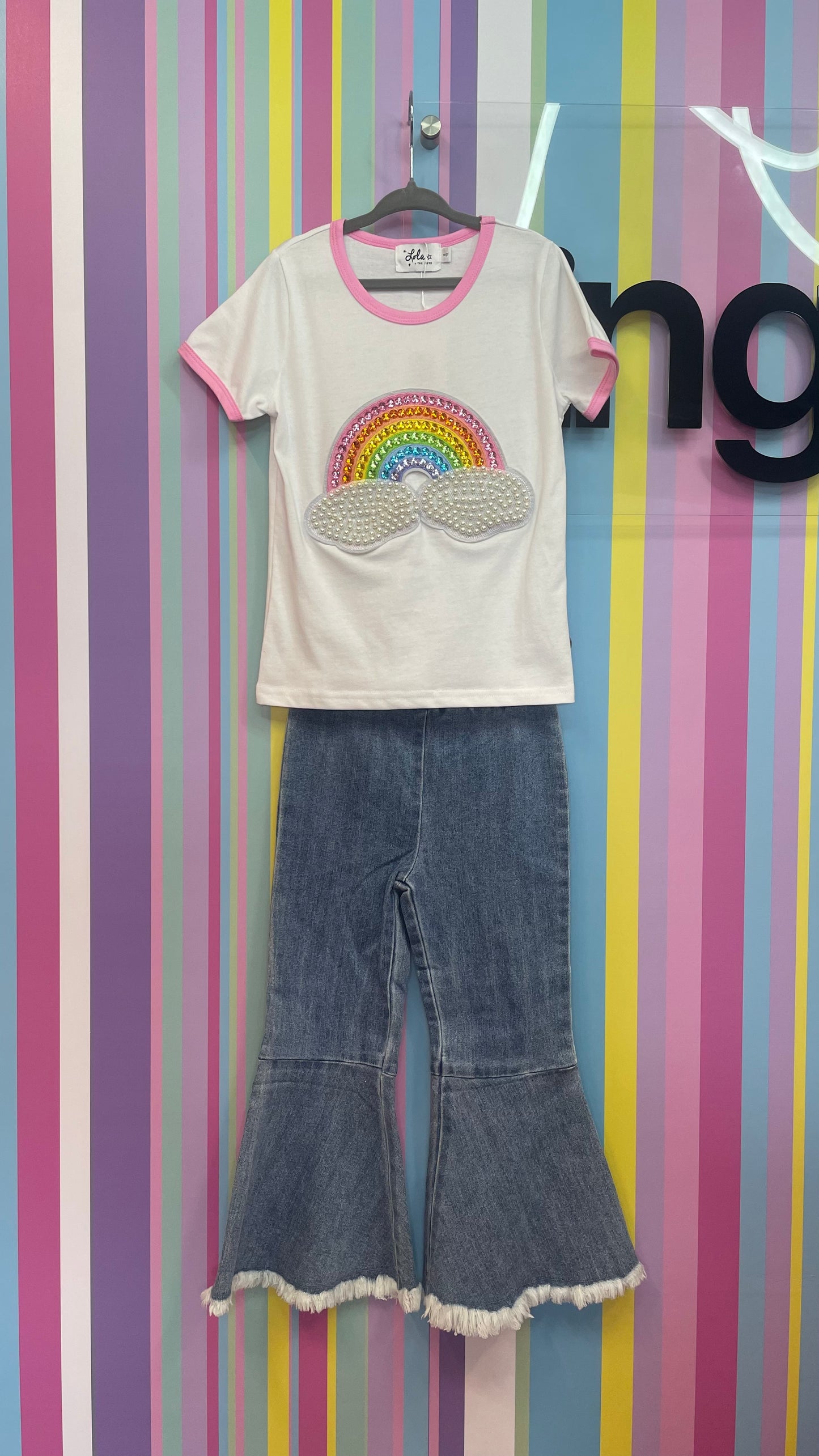 Rainbow Pearl Patch T-Shirt