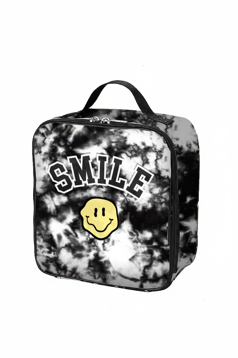 Tie-Dye Insulated Lunch Box with Smile Patches