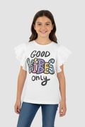 Good Vibes Only Ruffle T-Shirt