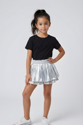 Metallic Silver Skirt
