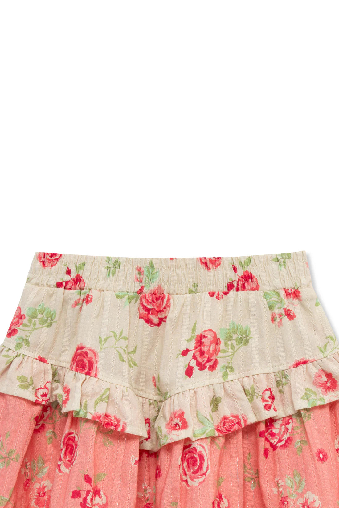 Rose Coral Print Skirt Set