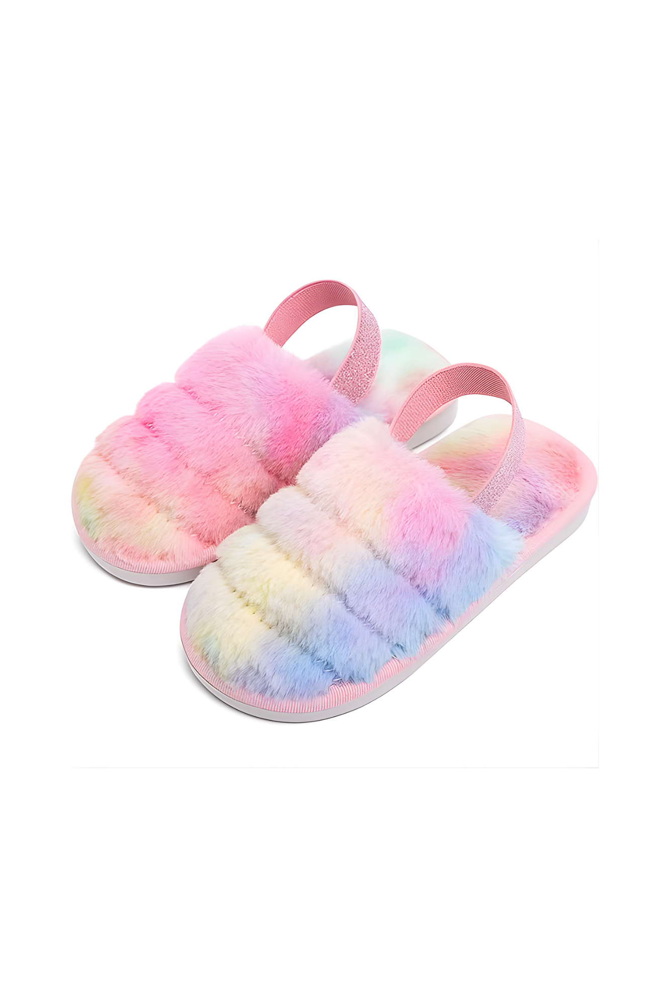 Rainbow Furry Slippers