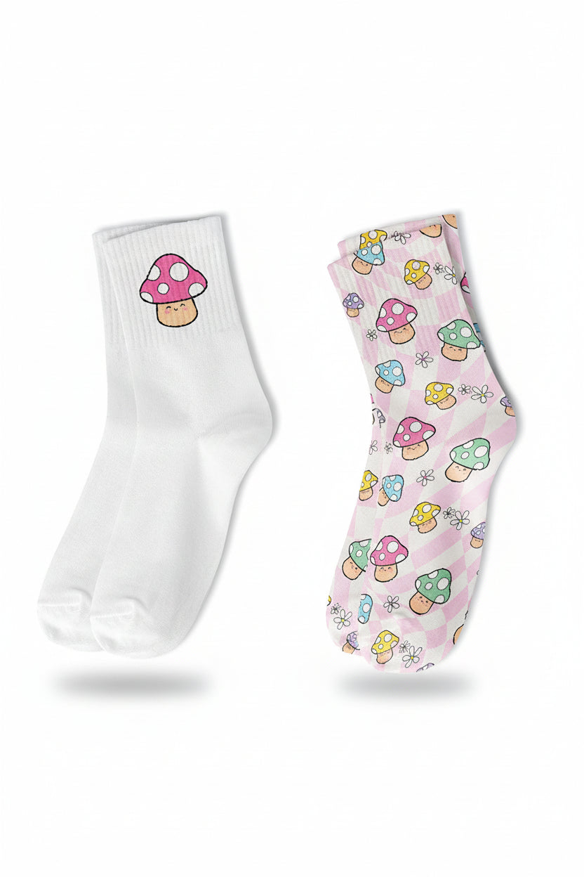 Crew Sock 2 Pack - Mushroom