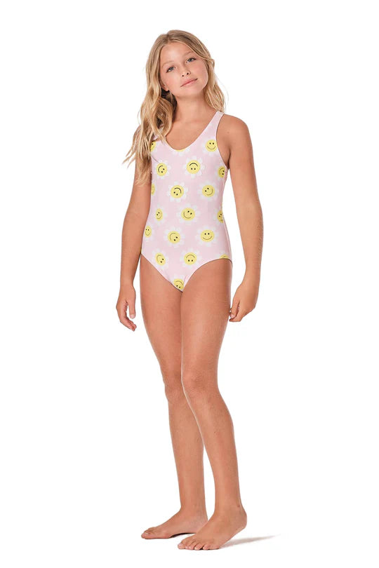 Happy Daisy One Piece Baby Pink