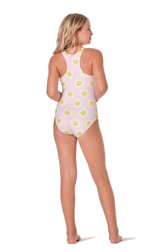 Happy Daisy One Piece Baby Pink