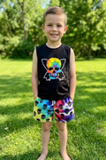 Shorts Tie Dye skull