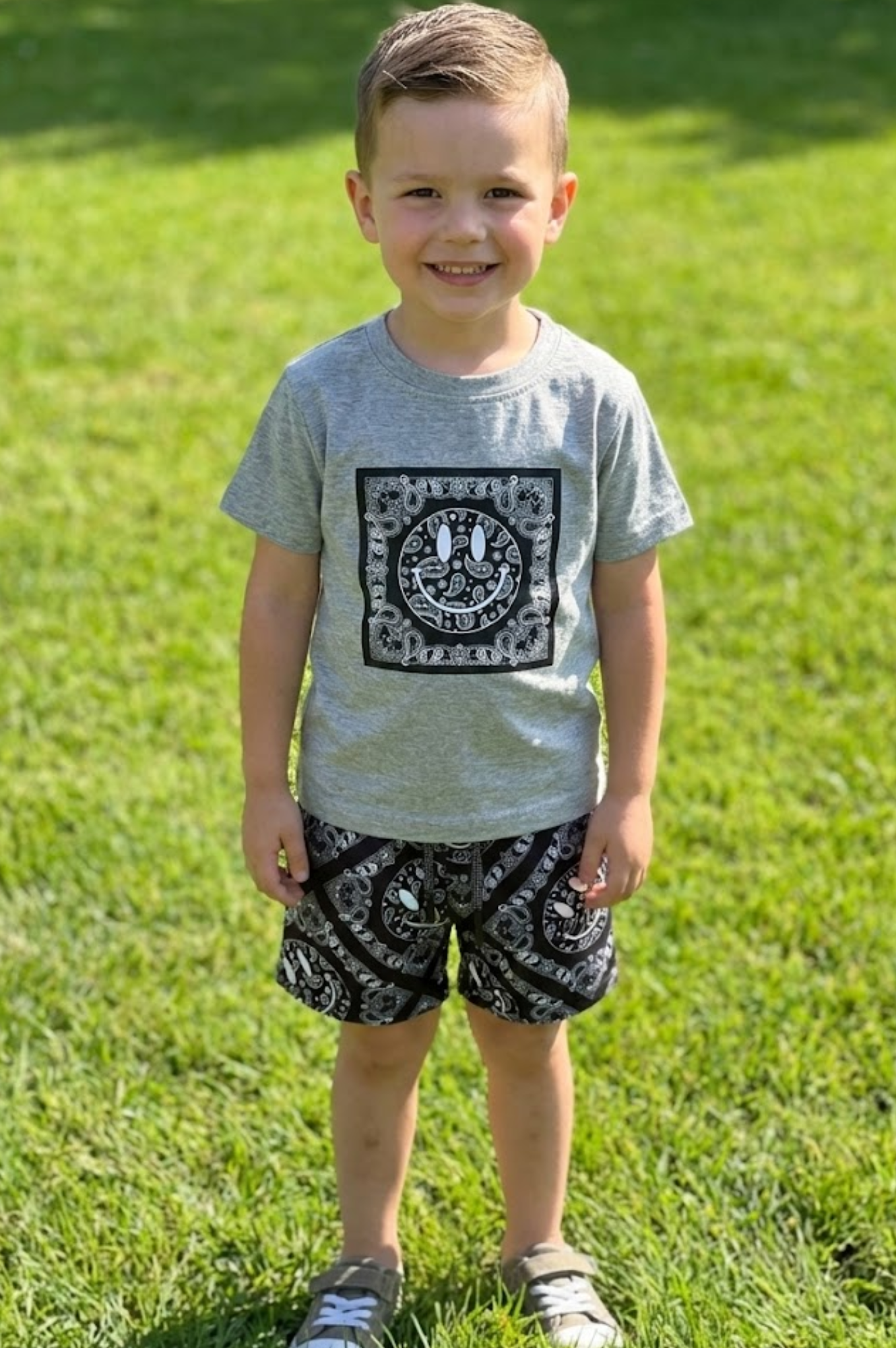 Bandana Board Shorts Black