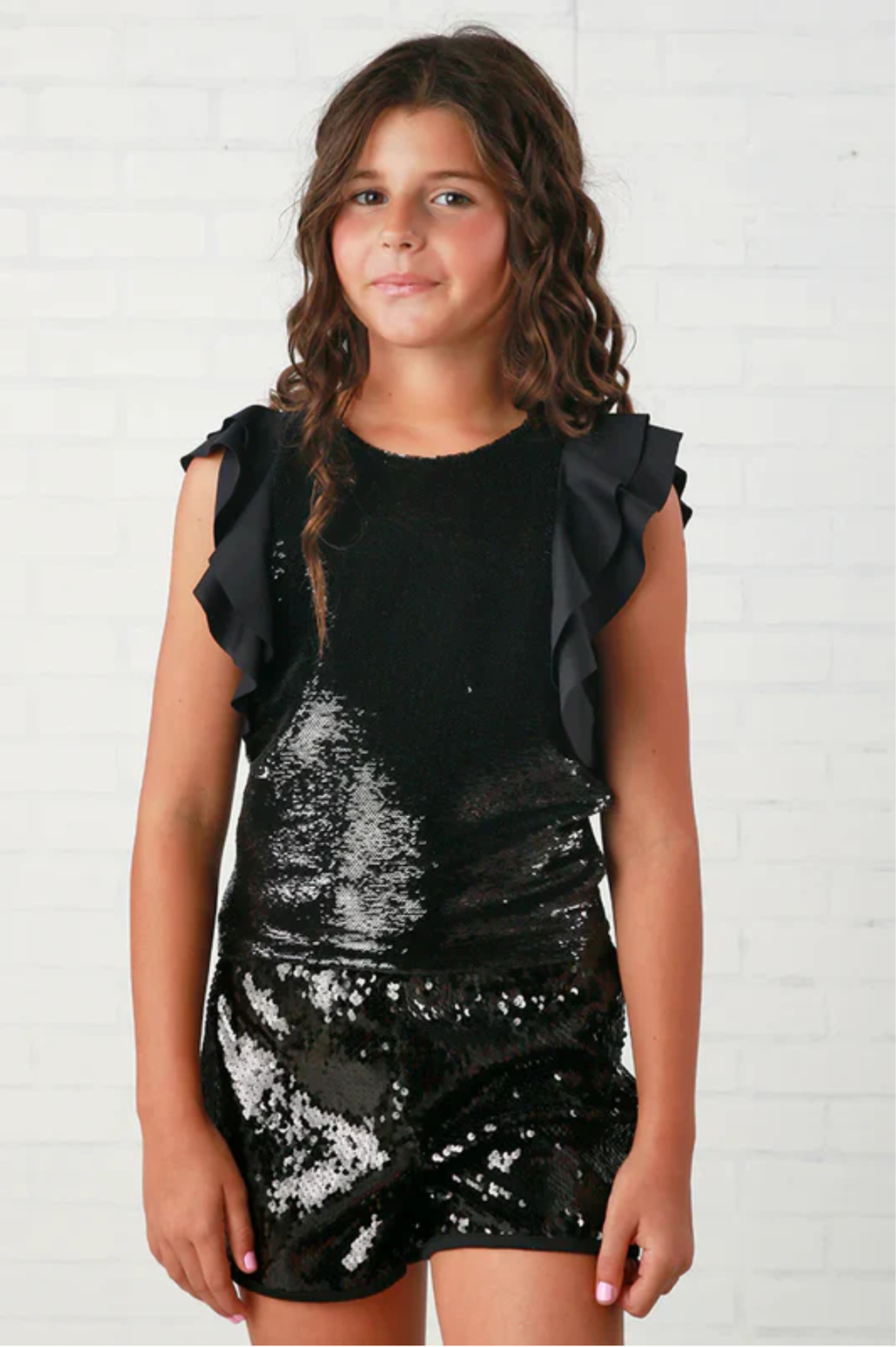Sequin Short Black