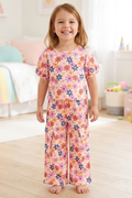 Print Daisies Cargo Pant Set