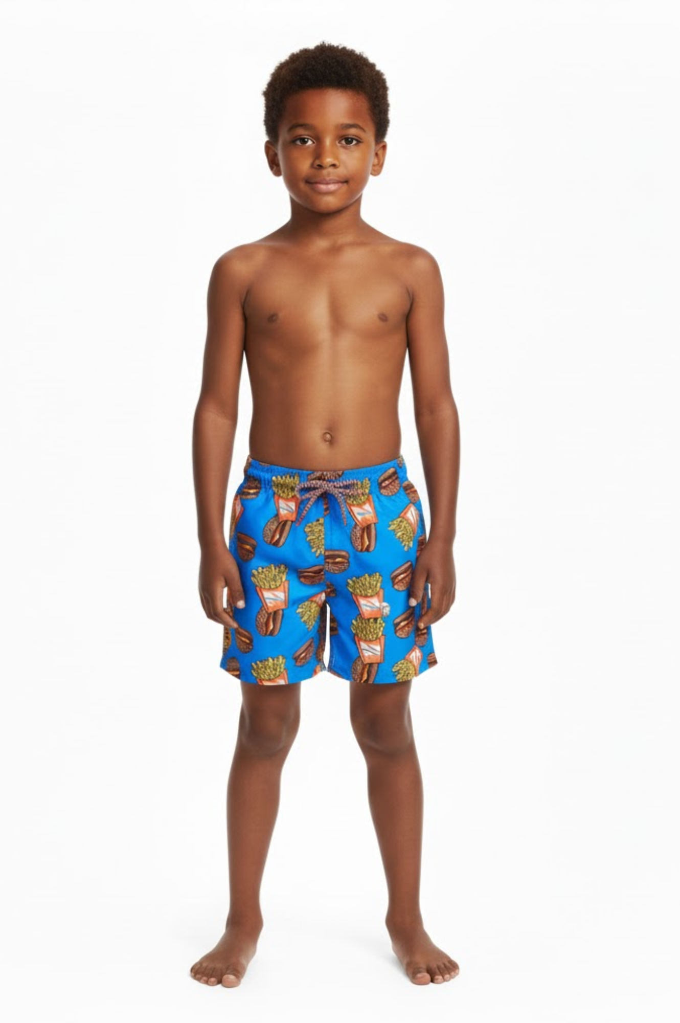 Mid Lenght Swim Trunks Burgers & Fries