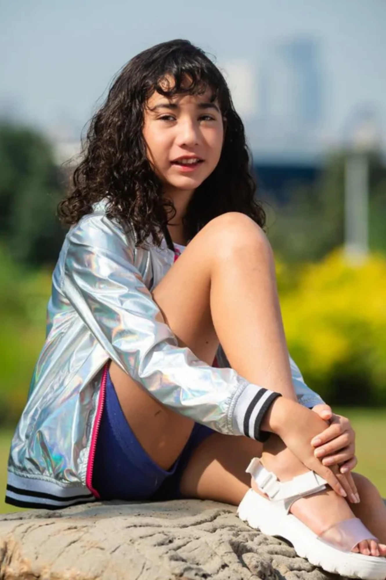 Iridescent Nikki Bomber Jacket