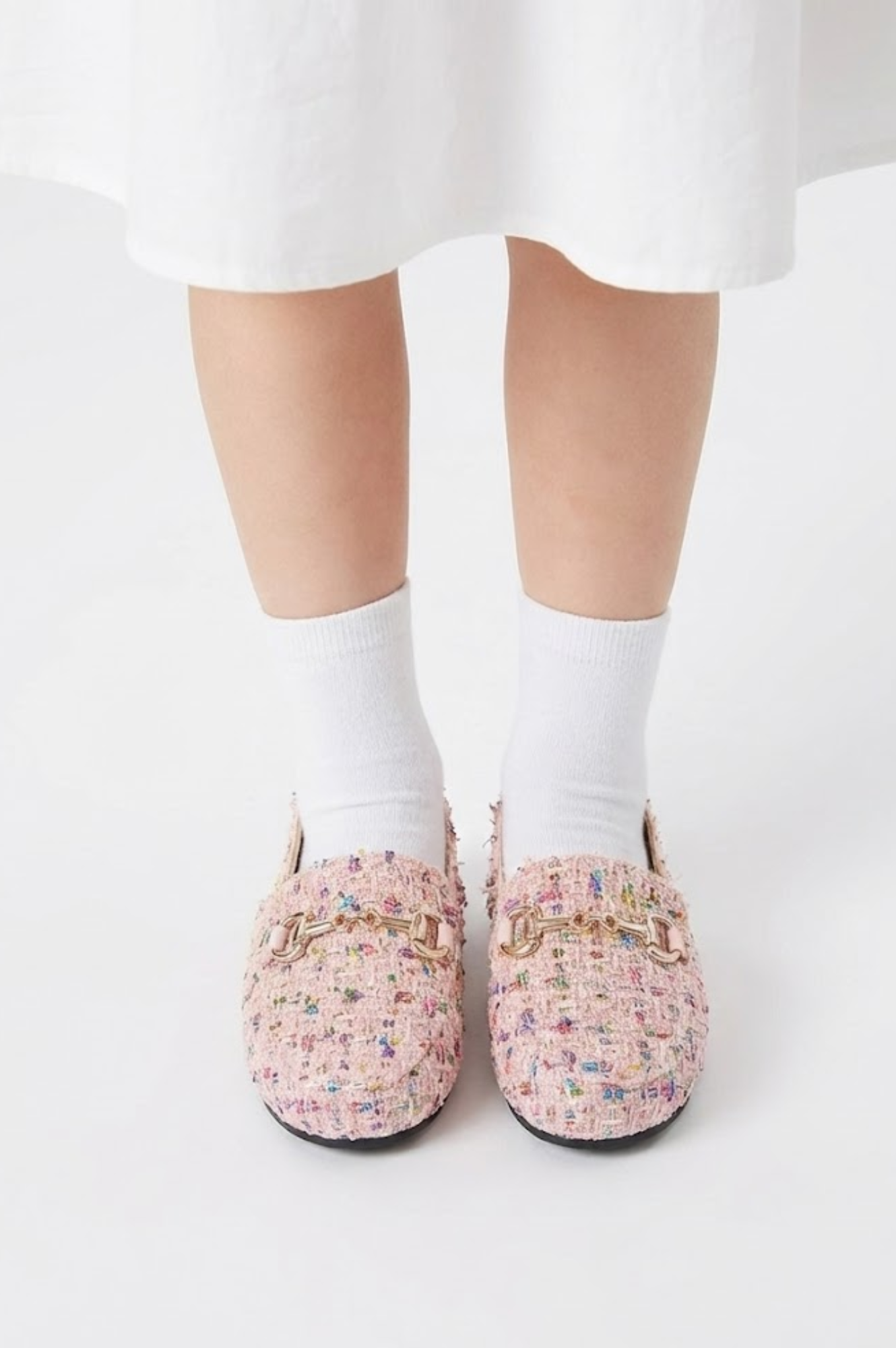 Suecos tejidos multicolor rosa