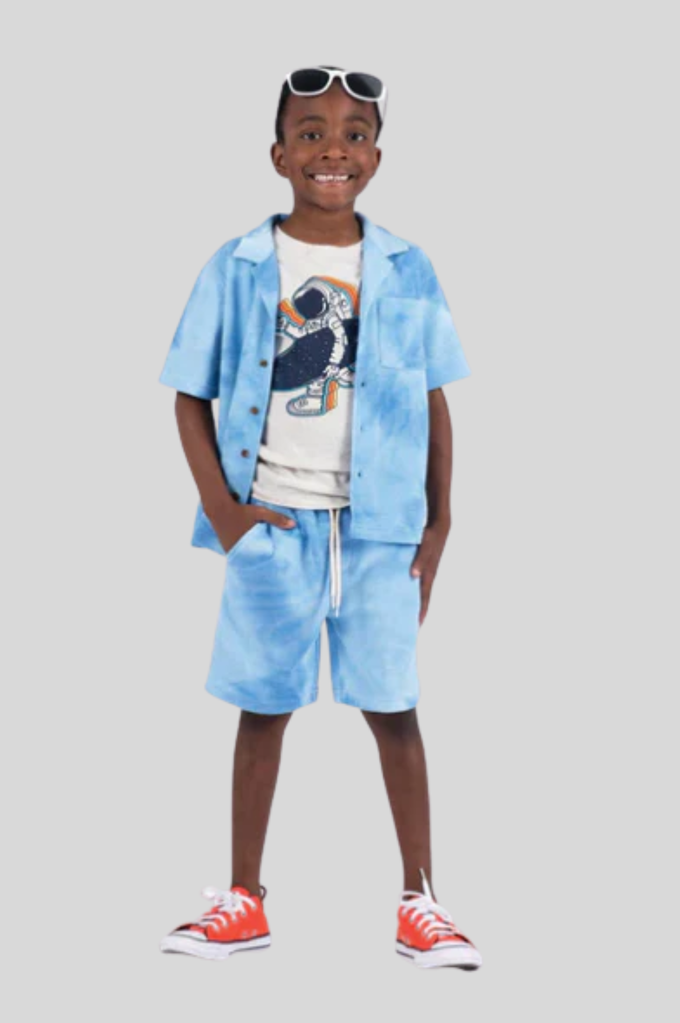 Resort Shirt Blue Tie Dye