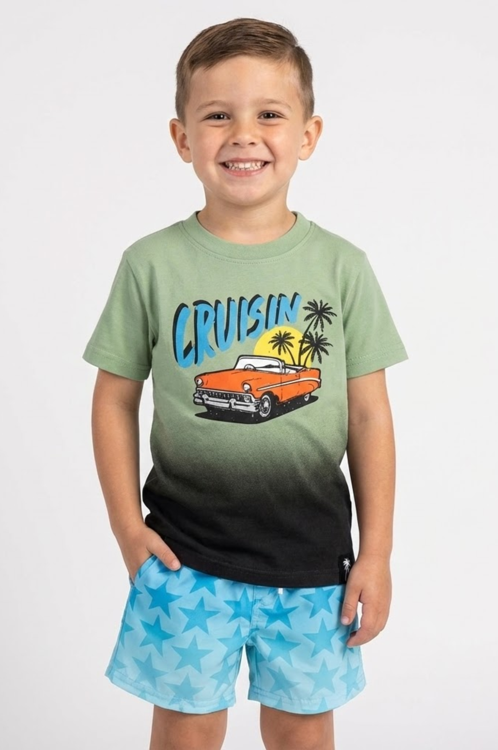 Gradient Star Board Shorts Turquoise