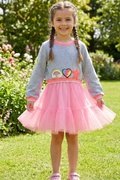Tutu Dress with Gray Sweater & Patches