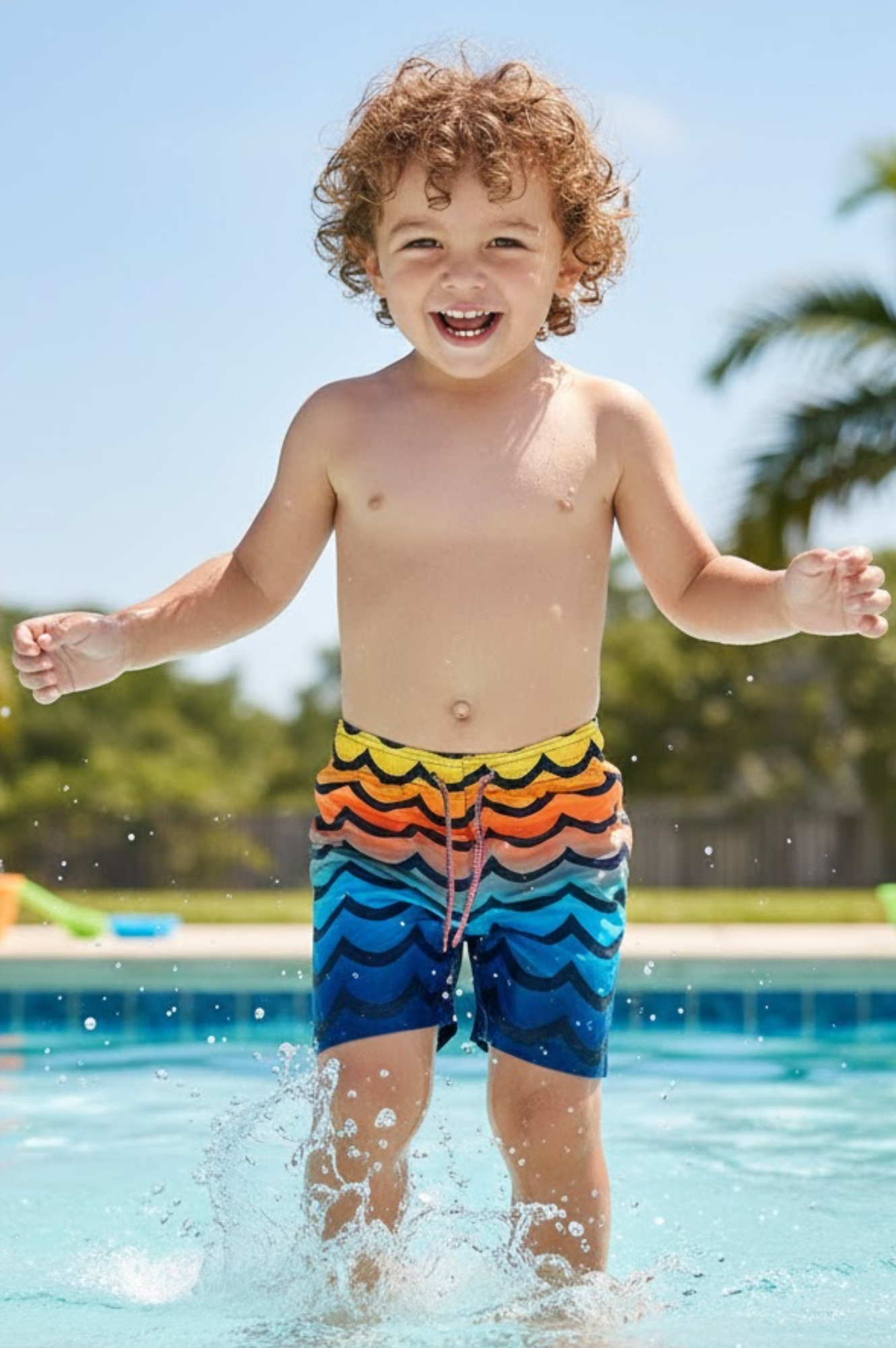 Wavy Morning Swim Trunks