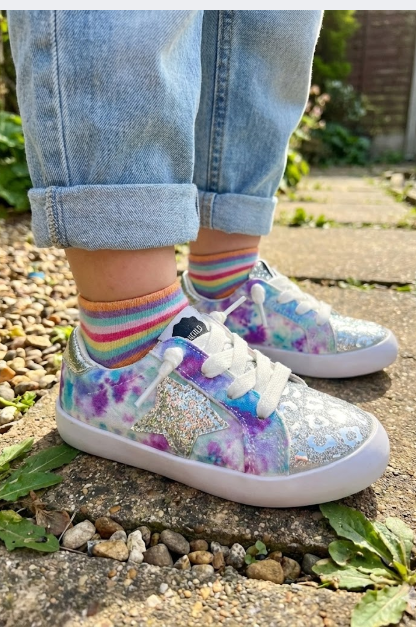 Sneakers Tie Dye Silver Star