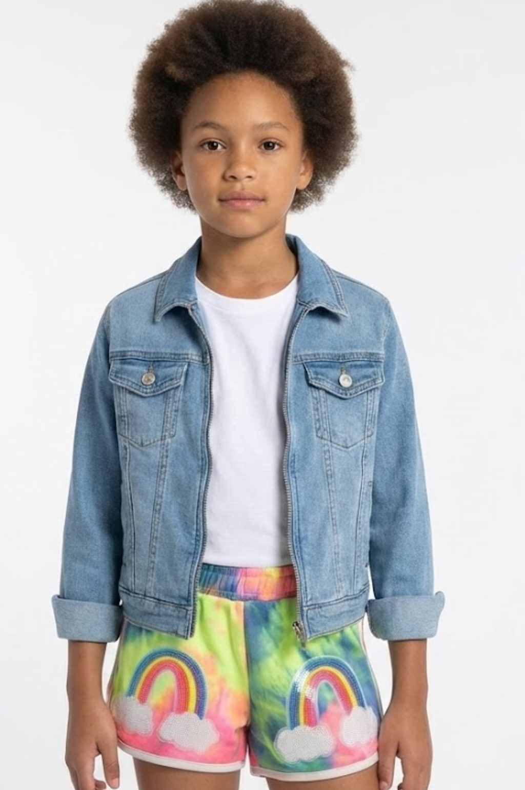 Pastel Tie-Dye Rainbow Short