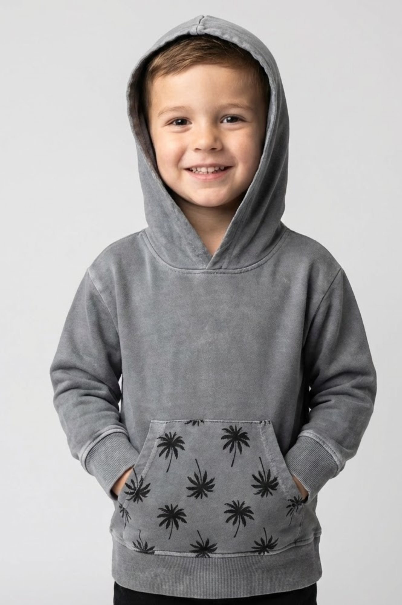 Palm Enzyme Hoodie Grey Coal