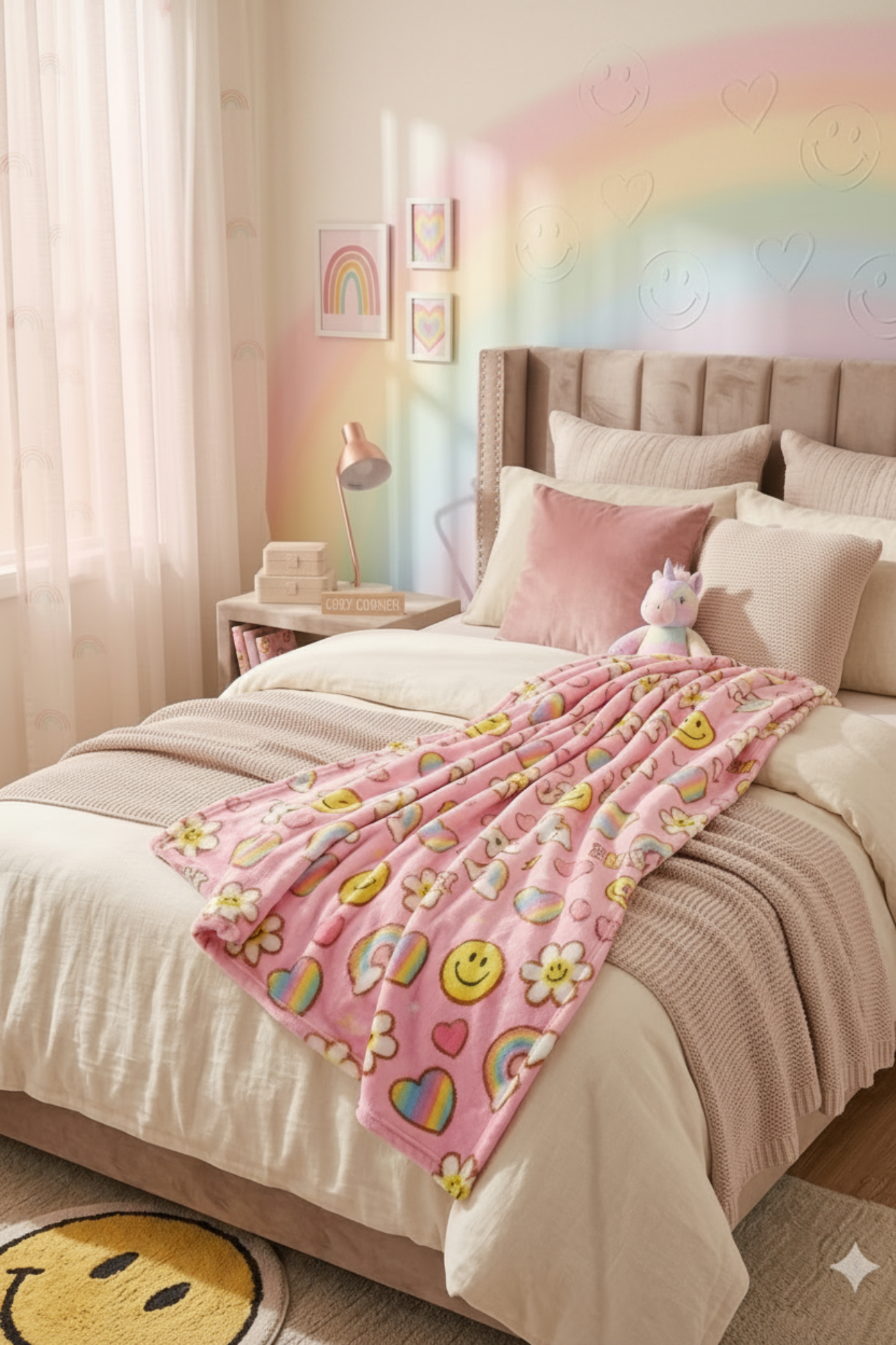 Pink Blanket Patch Print