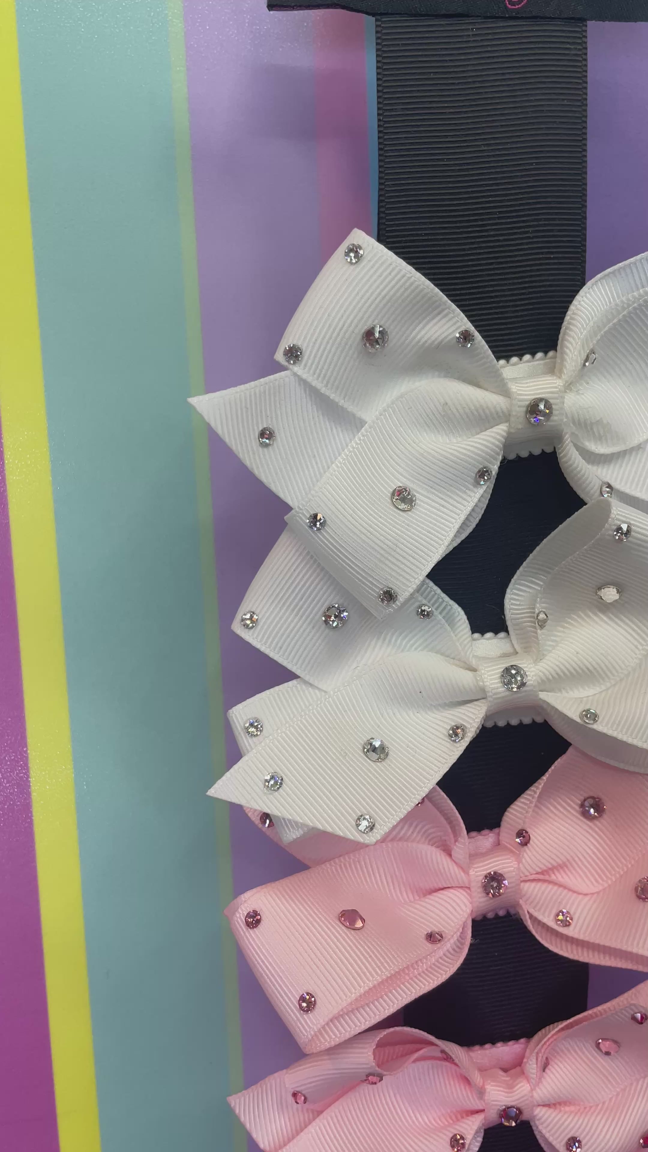 Crystallized Grosgrain Bow Clip