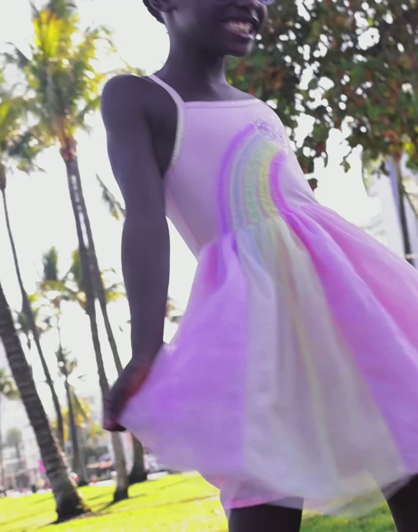 Heart Rainbow Tulle Dress